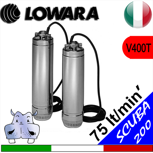 Lowara - Sommersa monoblocco SC200C.T - versione trifase senza galleggiante