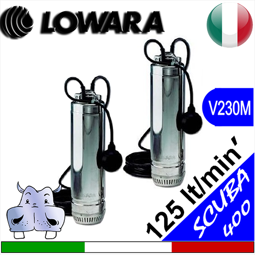 Lowara - Sommersa monoblocco SC400CG - versione monofase completa di galleggiante