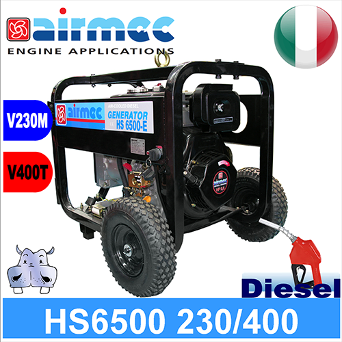 Generatore Gruppo Elettrogeno a diesel HS 6500  4,7KW 4700W avviamento elettrico