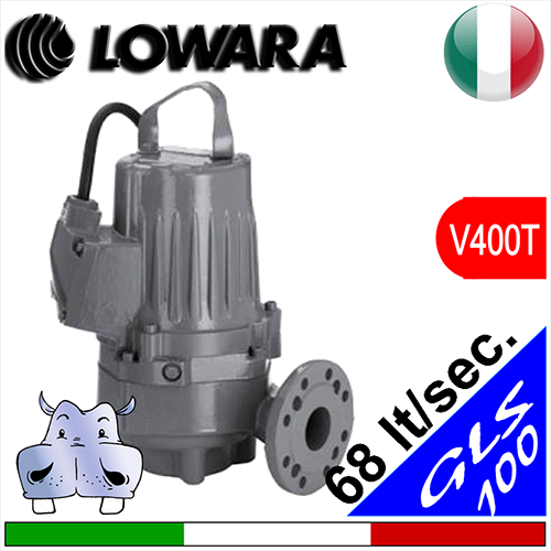 Pos.09 LOWARA Sommersa per fognature GLS100 (V400T) girante monocanale