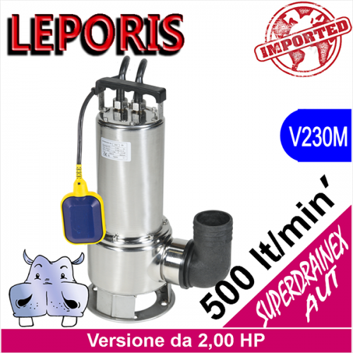 LEPORIS Sommersa per fognature SUPERDRAINEX 200