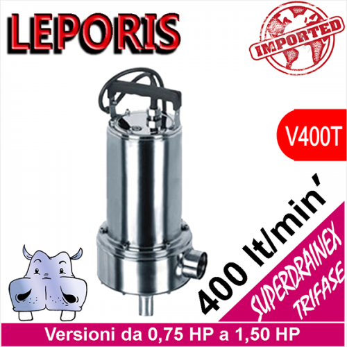LEPORIS Sommersa per fognature SUPERDRAINEX 150 (V400T)