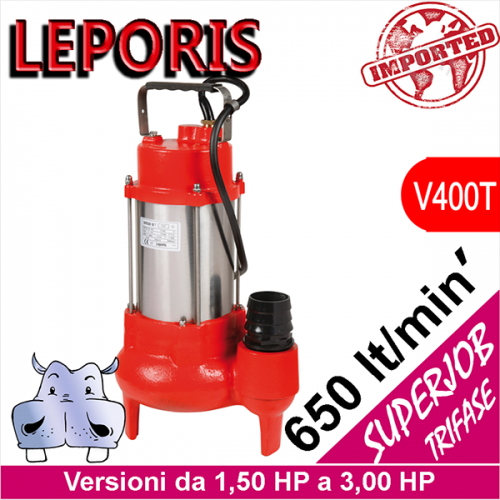 LEPORIS Sommersa per fognature SUPERJOB 150:290 (V400T)