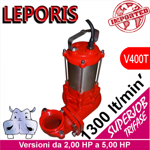 LEPORIS Sommersa per fognature SUPERJOB 200:500 (V400T)