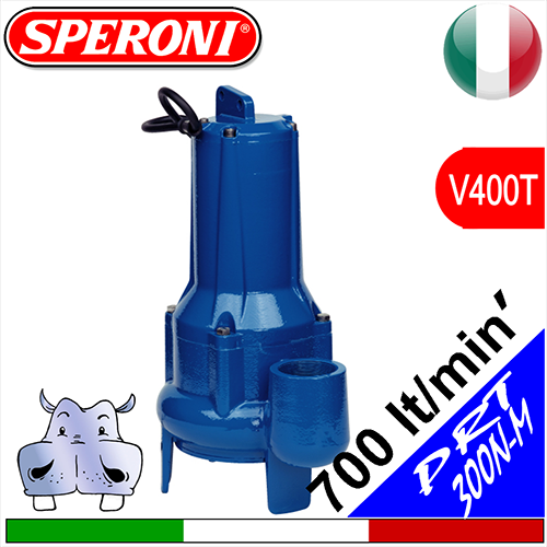 SPERONI Elettropompe sommerse per fognatura PRT 300 N-M trifase