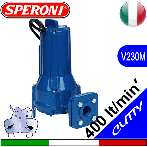 SPERONI Elettropompe sommerse trituratrici per fognatura CUTTY monofase