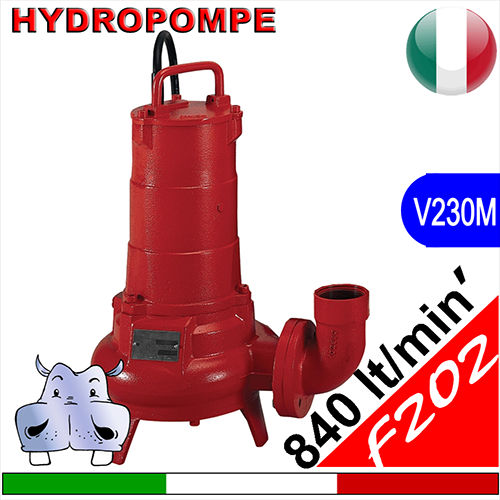 HYDROPOMPE F202 - Pompa sommersa per fognature e acque sporche