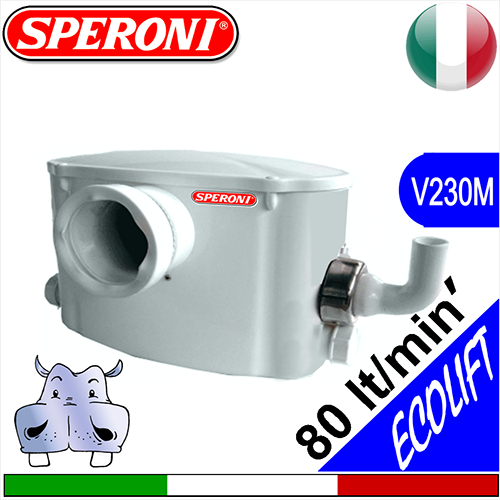 Speroni - Stazione di sollevamento trituratrice ECO LIFT WC 600 per acque grigie da servizi e nere scarichi da WC 4
