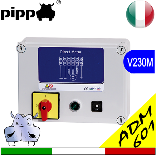 Quadro avviatore per elettropompa DIRECT MOTOR V230M ADM 601 monofase completo di condensatore 4