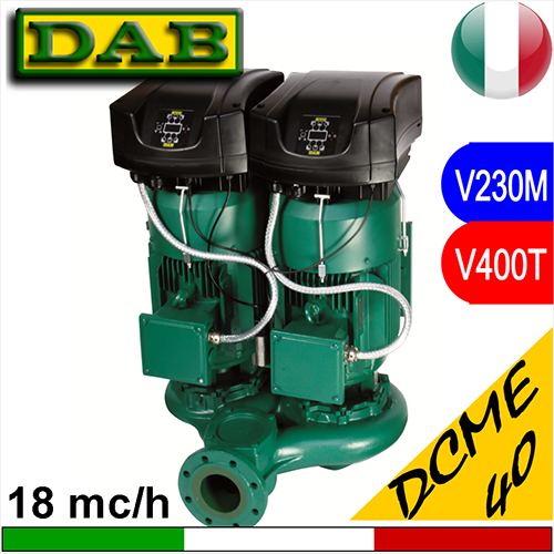 Pompa Circolatore elettronico in linea doppio gemellare Dab DCME DN40
