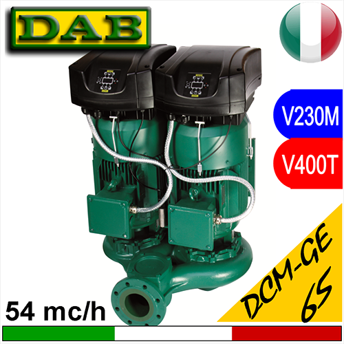 Pompa Circolatore elettronico in linea doppio gemellare Dab DCM-GE DN65