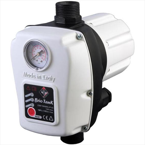 Italtecnica Regolatore di pressione Presscontrol Briotank - pressione di ripartenza pompa regolabile da 1Bar a 3,5Bar - applicabile a pompe max 2Hp 2