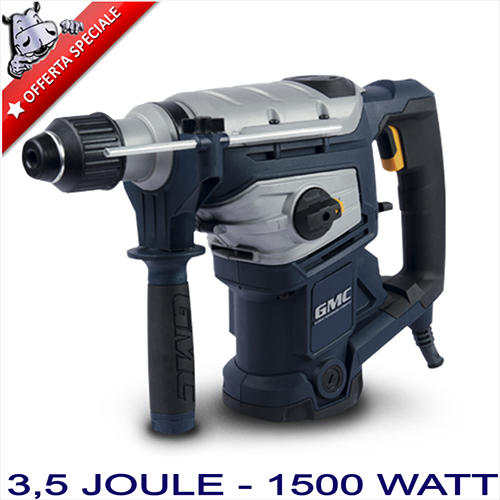 GMC - Trapano battente tassellatore con punte sds-plus 1500W