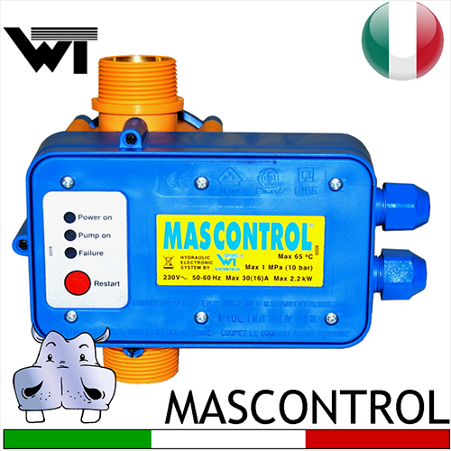 Watertech Regolatore di pressione Mascontrol pretarato - applicabile a pompe max 3Hp 3