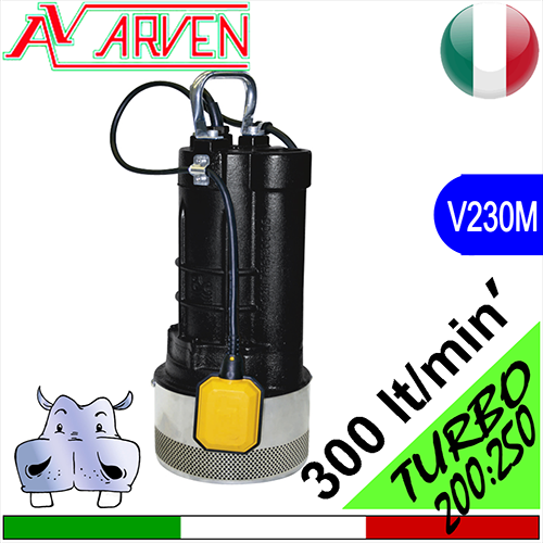 Arven Elettropompe sommerse per drenaggio serie Turbo 200 - Turbo 250 - alta prevalenza
