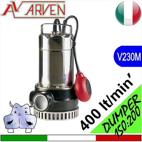 Arven Elettropompe sommerse per drenaggio acque chiare e sporche DUMPER 150 200