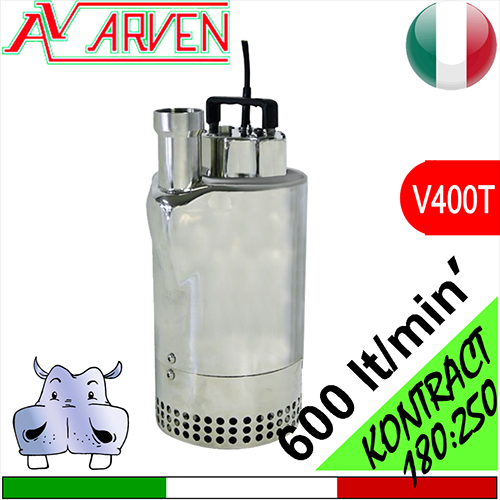 Arven Elettropompe sommerse per drenaggio acque sporche contenenti abrasivi KONTRACT 180 - KONTRACT 250 - alimentazione trifase 400Vac