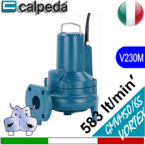 Calpeda Elettropompe sommerse per fognature acque sporche GMVM50.65 - mandata orizzontale
