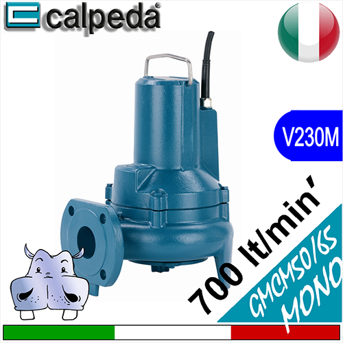 Calpeda Elettropompe sommerse per fognature acque sporche GMCM50.65 - mandata orizzontale