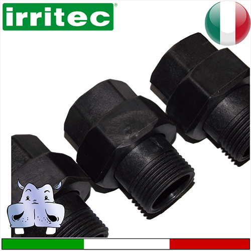 Raccordo con o-ring dritto 3 pz MF bocchettone in PE