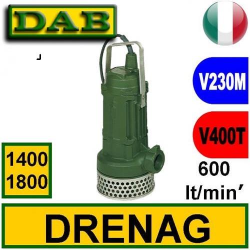 Dab Elettropompa Sommersa per drenaggio DRENAG 1400:1800