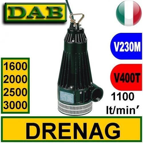 Dab Elettropompa Sommersa per drenaggio DRENAG 1600:3000
