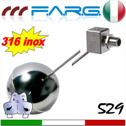 Rubinetto a galleggiante Farg 529 in acciaio inox aisi 316 - acciaio inox aisi 304
