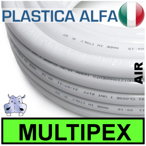 Tubo multistrato polietilene alluminio MULTIPEX-AIR con guaina spessa 10mm