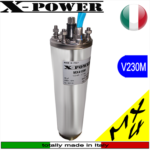 X-POWER - Motori sommersi MX W4 V230M monofase Watercooled in bagno acqua 2