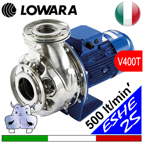 Lowara Elettropompa normalizzata inox ESHE 25 (idraulica in acciaio inox AISI316)