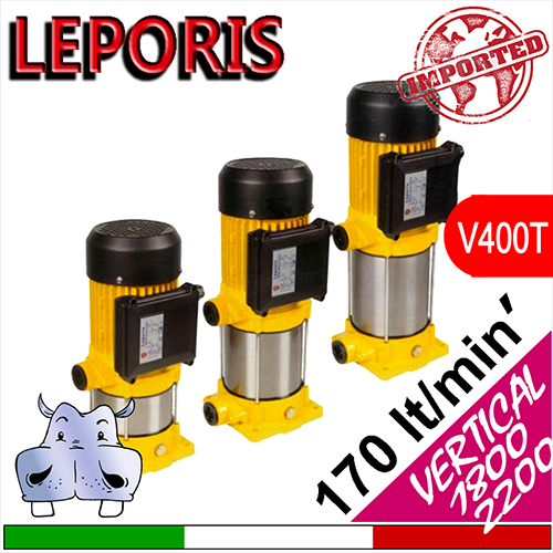 Leporis  - Elettropompa multistadio verticale VERTICAL 1800:2200 alimentazione trifase modello autoadescante