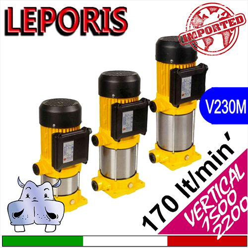 Leporis - Elettropompa multistadio verticale  VERTICAL 1500:2200 alimentazione monofase modello autoadescante
