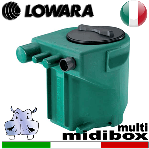 Lowara - Stazione di sollevamento MIDIBOX MULTI per acque nere completa di kit raccordi - predisposta per una pompa sommersa senza galleggiante