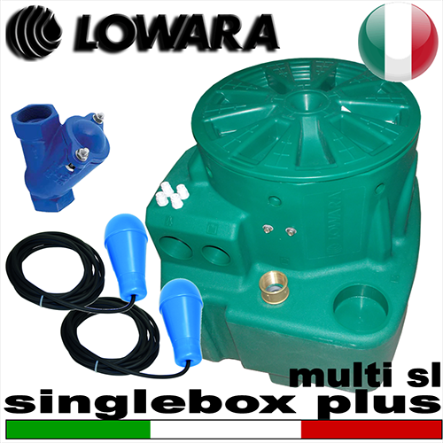 Lowara - Stazione di sollevamento SINGLEBOX PLUS - MULTI - SL - VNR per acque nere completa di kit slitta - valvola antiriflusso - galleggianti speciali - predisposta per una pompa sommersa senza galleggiante 2