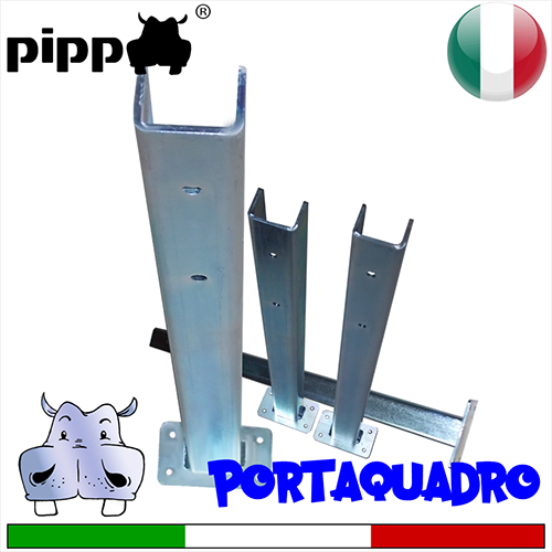 Staffa supporto portaquadro in acciaio zincato per gruppi di pressione gemellari