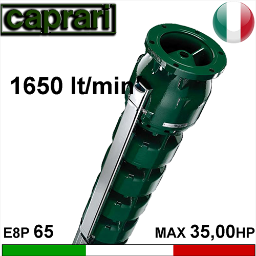 Caprari - Idrauliche sommerse E8P65 (DA 5,50HP A 35,00HP) - Corpo pompa da assemblare al motore sommerso