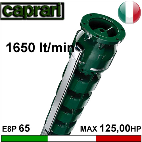 Caprari - Idrauliche sommerse E8P65 (DA 40,00HP A 125,00HP) - Corpo pompa da assemblare al motore sommerso