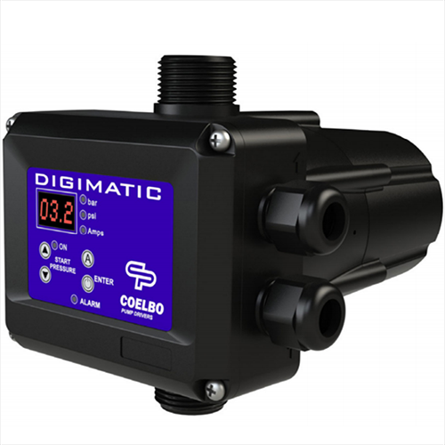 Coelbo Regolatore di pressione Presscontrol salvamotore Digimatic 16A - pressione di  ripartenza pompa regolabile da 0,5Bar a 4Bar - applicabile a pompe max 3Hp 2