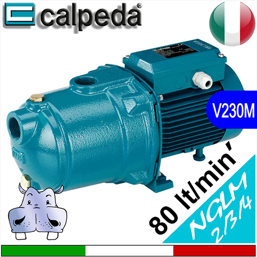 Calpeda Elettropompe autoadescanti Jet NGLM2 - NGLM3-A - NGLM3-13 - NGLM4-4 Alimentazione elettrica monofase 230Vac