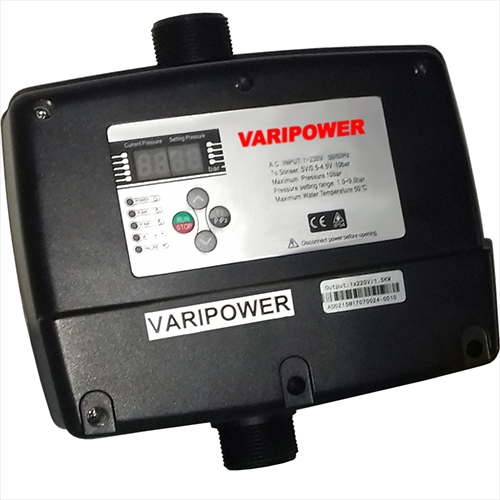 Inverter system Pippohydro Varipower - sistema monofase.monofase per elettropompe pompe sommerse - Alimentazione monofase 230Vac uscita monofase1x230 a frequenza variabile e monofase1x230 a frequenza fissa 1