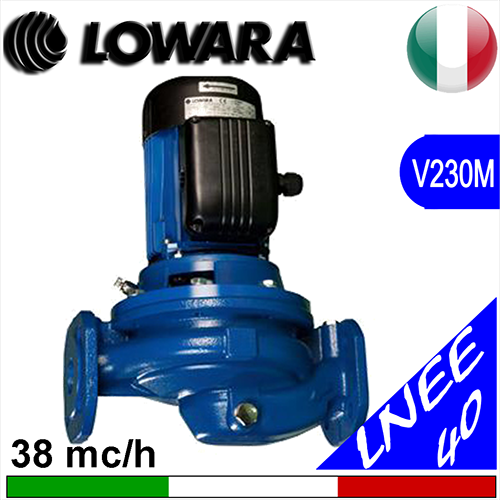 Elettropompa circolatore in-line Lowara LNEE flangiatura DN40 - alimentazione monofase