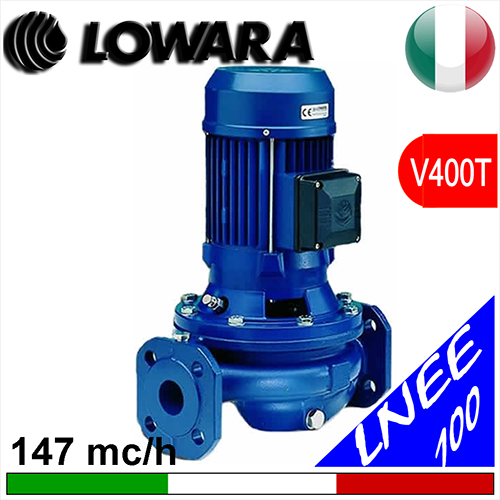 Elettropompa circolatore in-line Lowara LNEE flangiatura DN100 4 Poli - alimentazione trifase