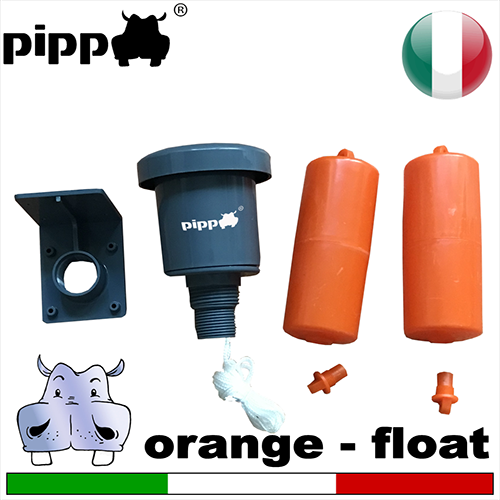 Pippo - Galleggiante elettrico millimetrico con contrappeso Vertical Float Orange ad azionamento verticale 2
