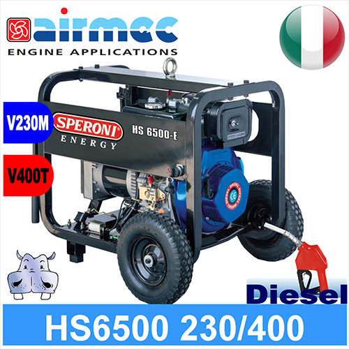 Generatore Gruppo Elettrogeno a diesel HS 6500-E HS 6500-E AVR HS 6500-3E AVR  4,8KW 4800W avviamento elettrico