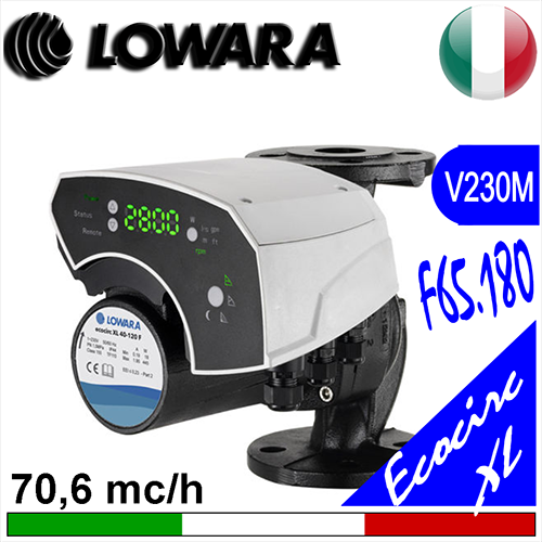 Circolatore elettronico Lowara EcocircXL plus 65-180F, flangiato DN65 ...