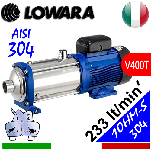 Elettropompa multistadio silenziosa idraulica integrale inox aisi 304 Lowara 10HM(T)