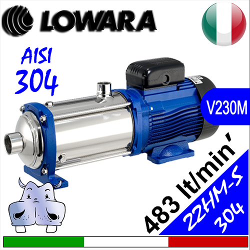 Elettropompa multistadio silenziosa idraulica integrale inox aisi 304 Lowara 22HM-S (M)