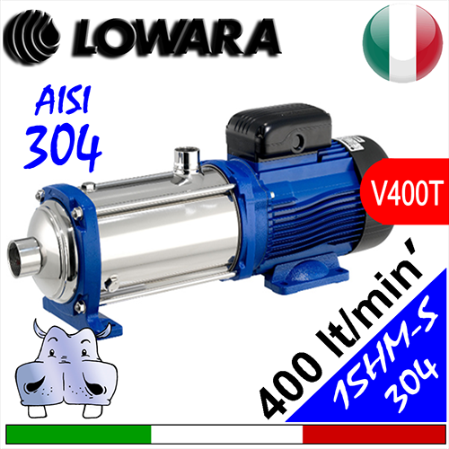 Elettropompa multistadio silenziosa idraulica integrale inox aisi 304 Lowara 15HM-S (T)