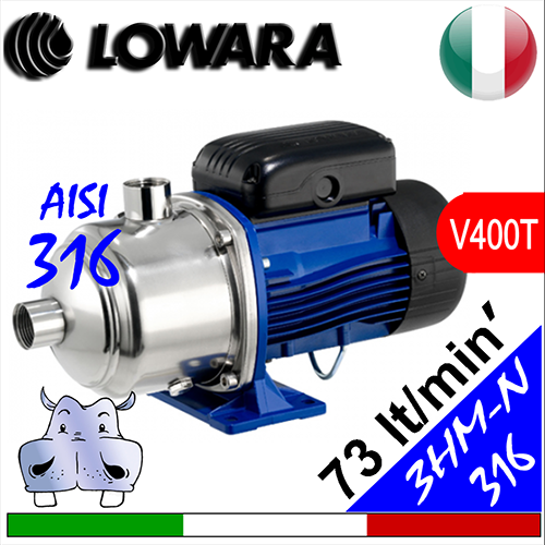 Elettropompa multistadio silenziosa idraulica integrale inox aisi 316 Lowara 3HM-N(T)