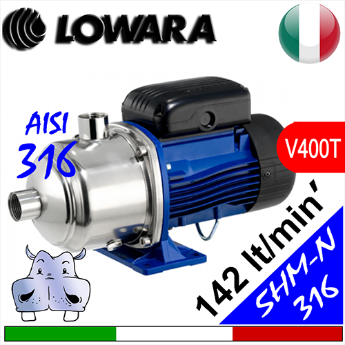 Elettropompa multistadio silenziosa idraulica integrale inox aisi 316 Lowara 5HM-N(T)